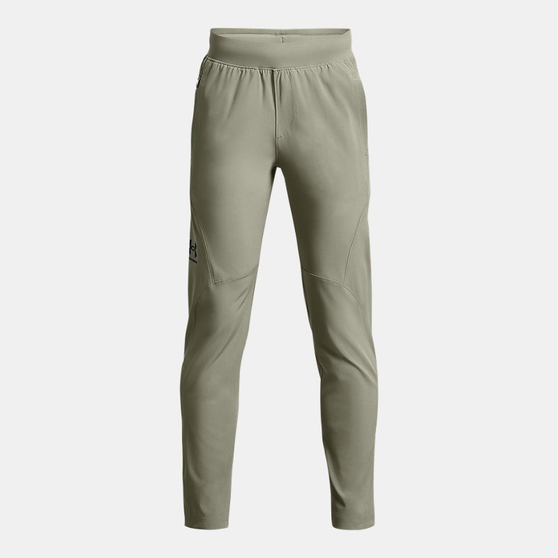 Boys' Under Armour Unstoppable Tapered Pants Grove Green / Black YLG (149 - 160 cm)